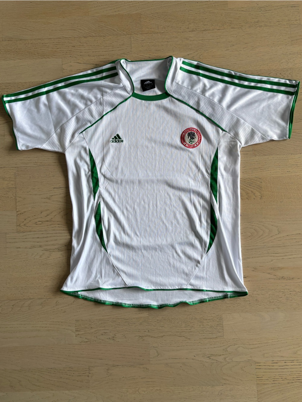 adidas White & Green Kids Soccer Shorts